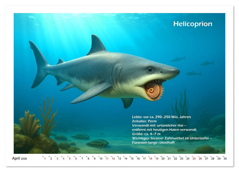 Urige Meerestiere prähistorisch und seltsam (CALVENDO Premium Wandkalender 2026)