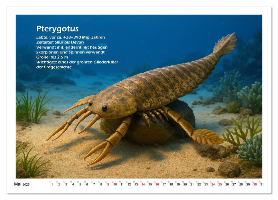Urige Meerestiere prähistorisch und seltsam (CALVENDO Premium Wandkalender 2026)