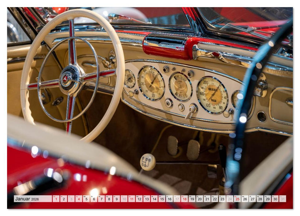 Einsteigen, bitte! - Innenansichten automobiler Ikonen (CALVENDO Wandkalender 2026)