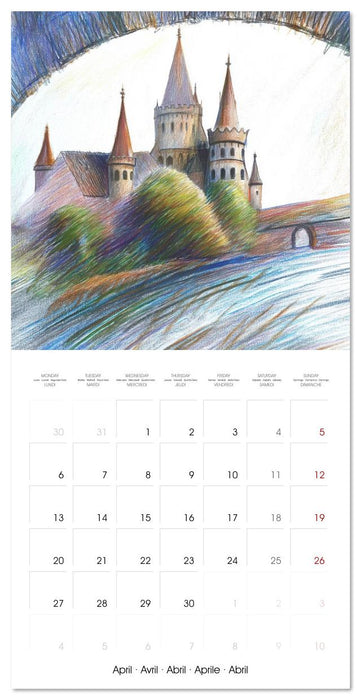 Lieux merveilleux (CALVENDO Calendrier mensuel 2026)