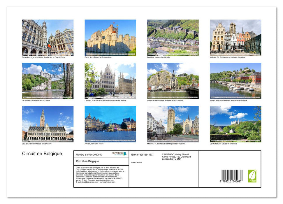 Circuit en Belgique (CALVENDO Calendrier supérieur 2026)