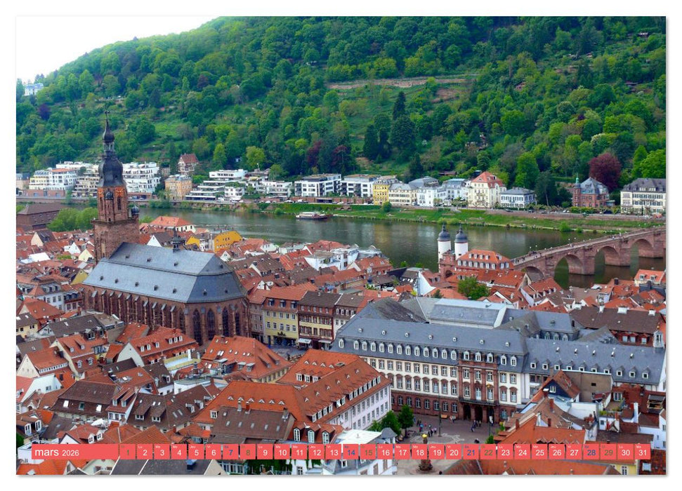 Magnifique Heidelberg (CALVENDO Calendrier supérieur 2026)