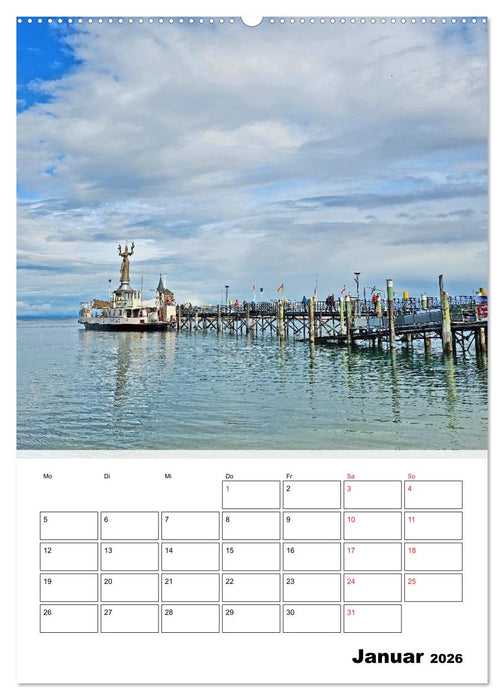 Bodenseeradweg - Auf dem Bodensee durch 3 Länder (CALVENDO Wandkalender 2026)