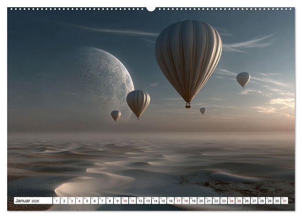 Himmelsmagie in Ballonfarben (CALVENDO Wandkalender 2026)