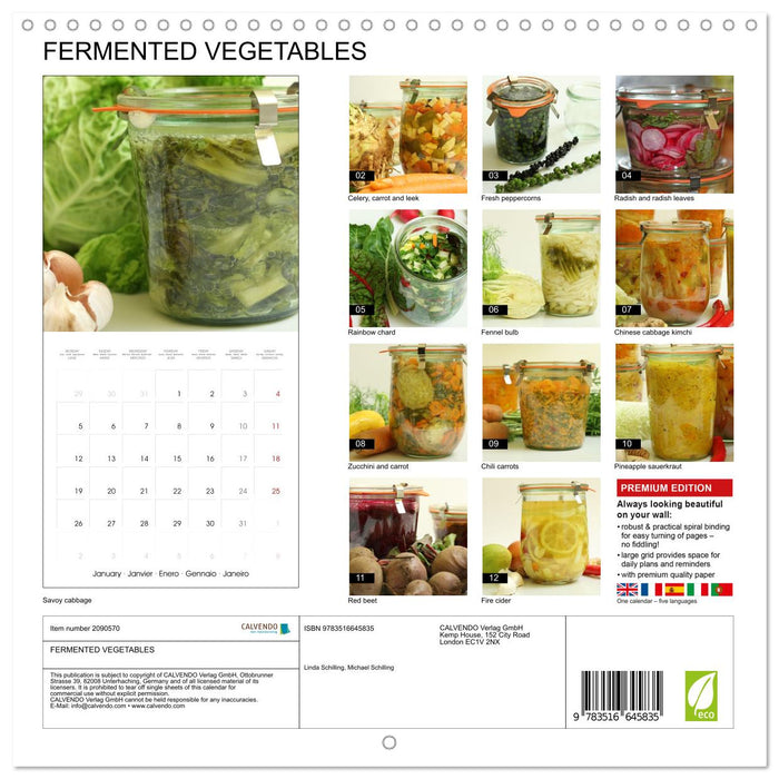 FERMENTED VEGETABLES (CALVENDO Monthly Calendar 2026)