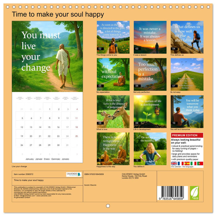 Time to make your soul happy (CALVENDO Monthly Calendar 2026)