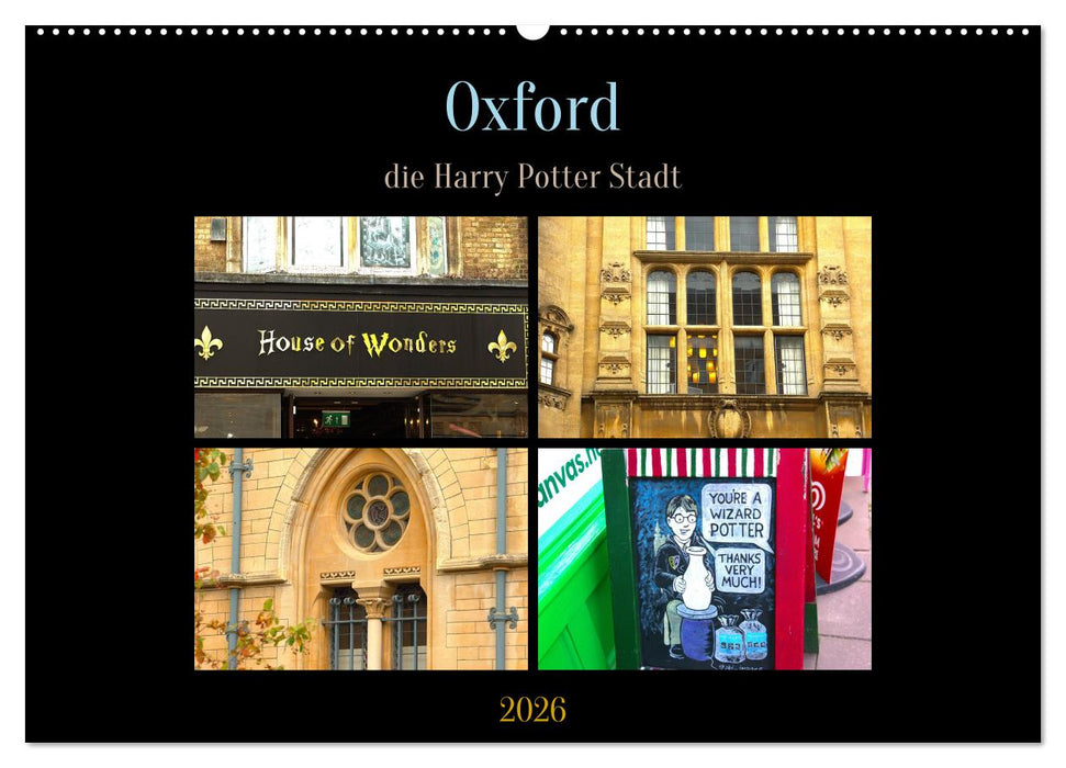 Oxford - die Harry Potter Stadt (CALVENDO Wandkalender 2026)