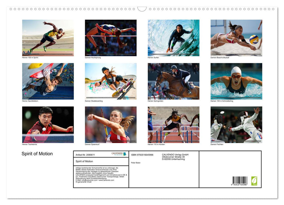 Spirit of Motion (CALVENDO Wandkalender 2026)