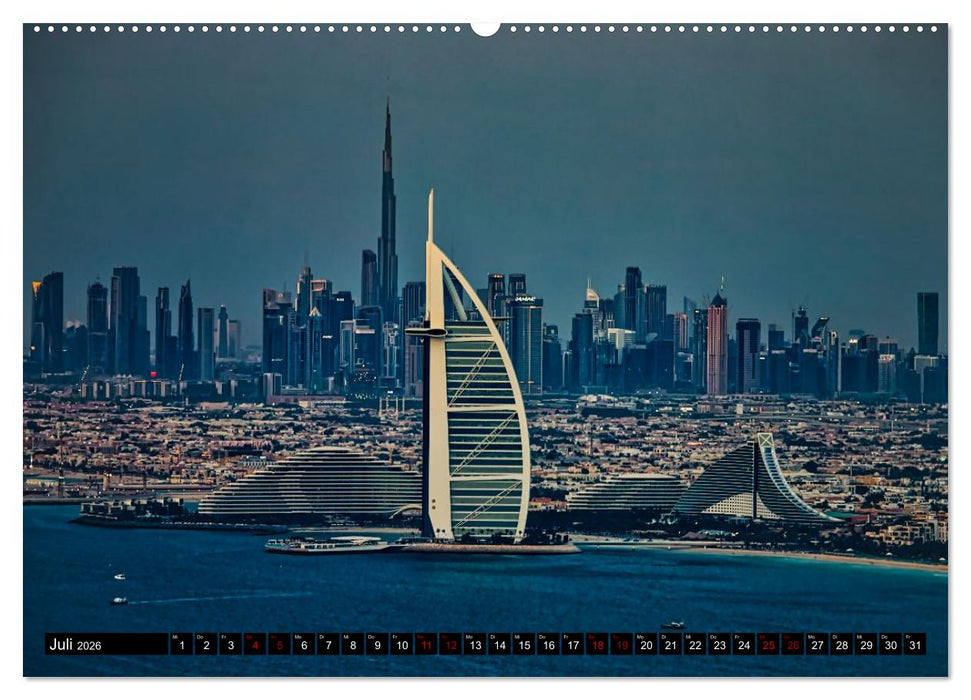 Dubai Panoramen (CALVENDO Premium Wandkalender 2026)