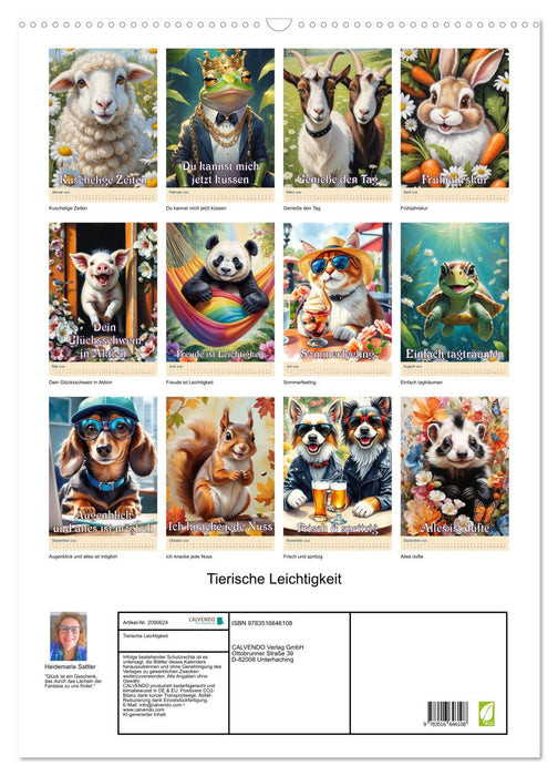 Tierische Leichtigkeit (CALVENDO Wandkalender 2026)