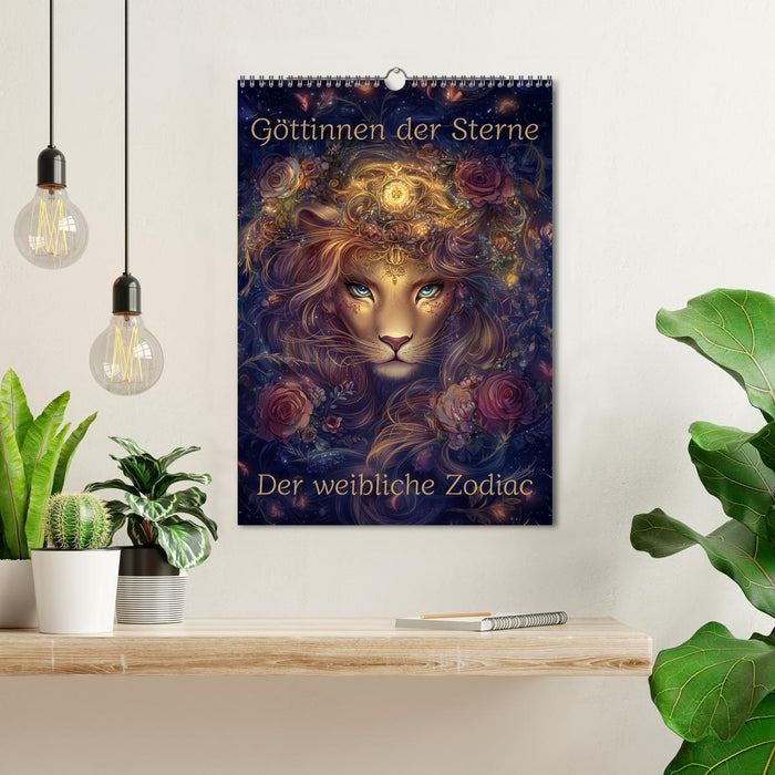 Göttinnen der Sterne - der weibliche Zodiac (CALVENDO Wandkalender 2026)
