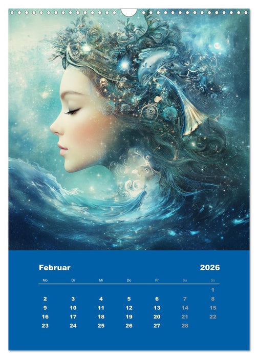 Göttinnen der Sterne - der weibliche Zodiac (CALVENDO Wandkalender 2026)