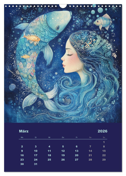 Göttinnen der Sterne - der weibliche Zodiac (CALVENDO Wandkalender 2026)