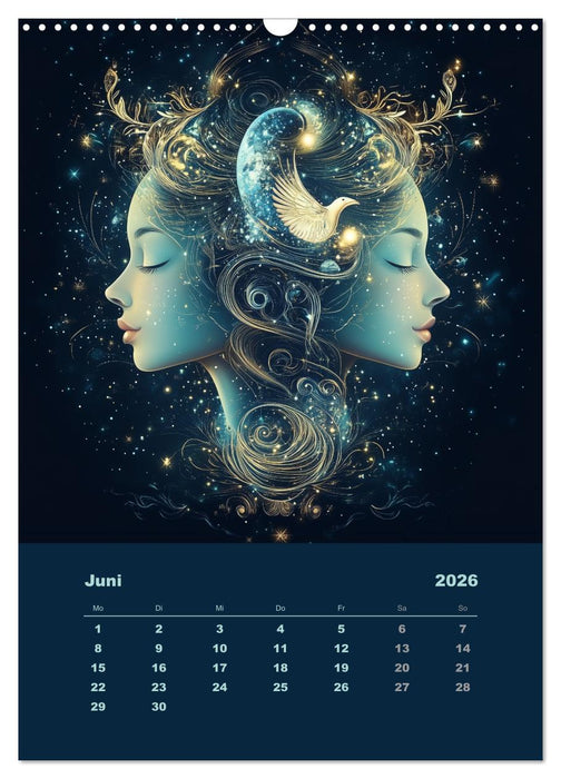 Göttinnen der Sterne - der weibliche Zodiac (CALVENDO Wandkalender 2026)
