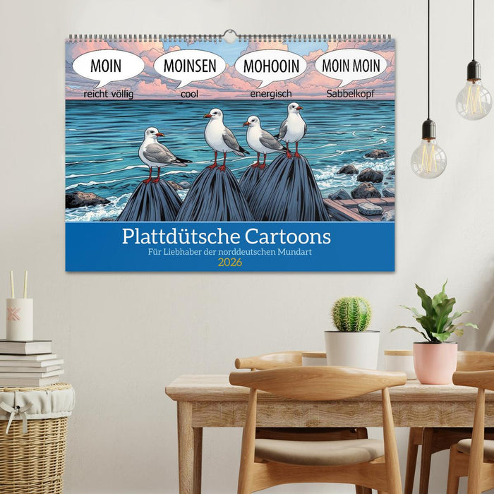 Plattdütsche Cartoons (CALVENDO Wandkalender 2026)