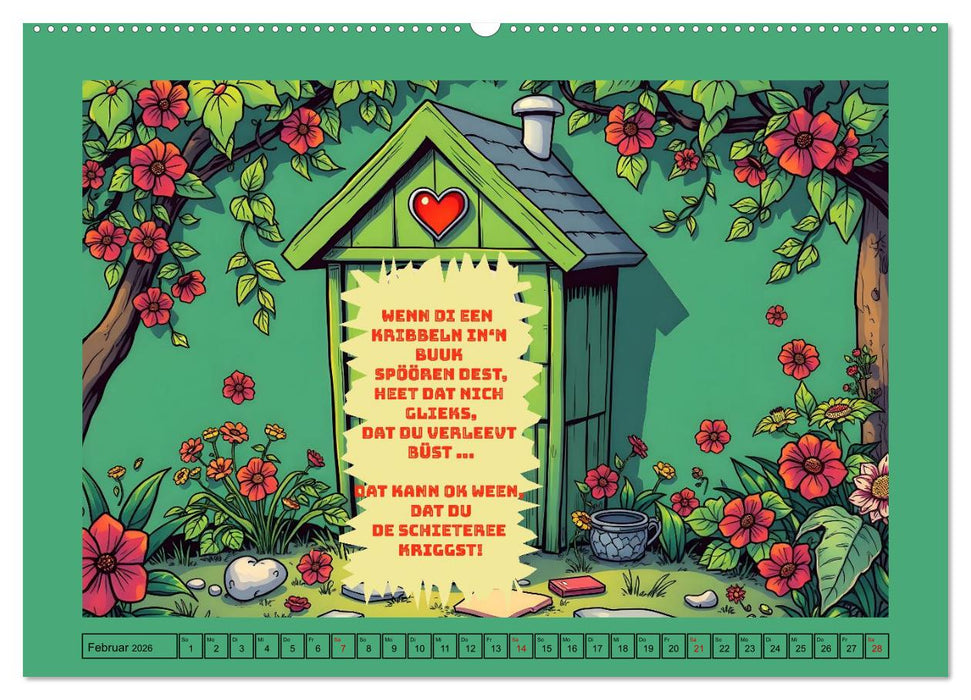 Plattdütsche Cartoons (CALVENDO Wandkalender 2026)