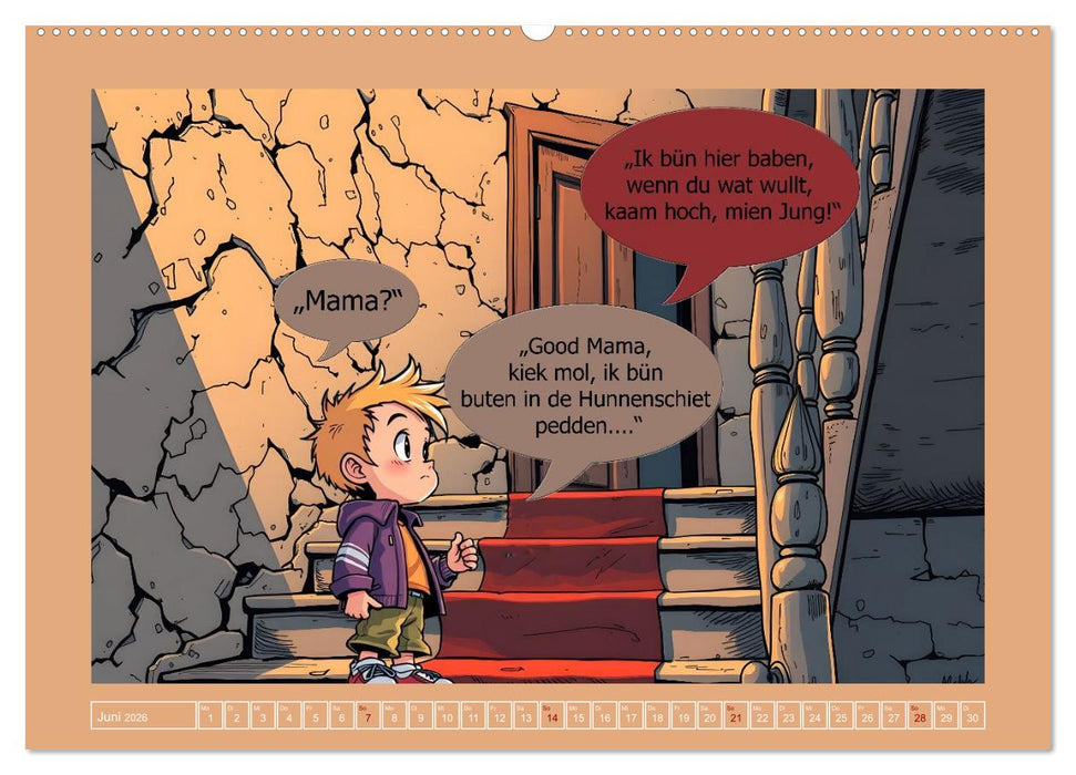 Plattdütsche Cartoons (CALVENDO Wandkalender 2026)
