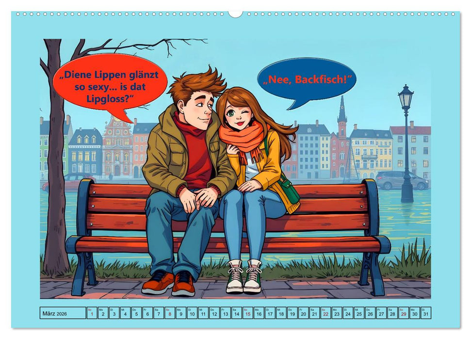 Plattdütsche Cartoons (CALVENDO Premium Wandkalender 2026)