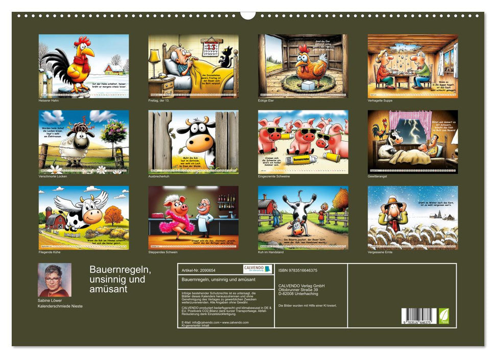 Bauernregeln, unsinnig und amüsant (CALVENDO Wandkalender 2026)