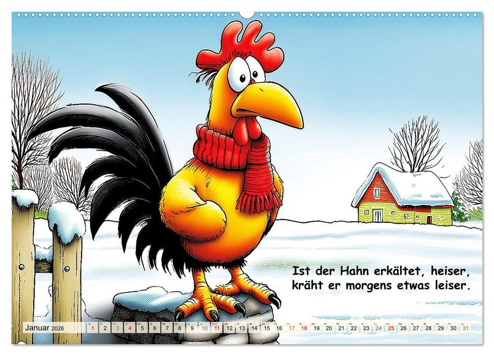 Bauernregeln, unsinnig und amüsant (CALVENDO Wandkalender 2026)