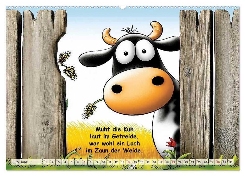Bauernregeln, unsinnig und amüsant (CALVENDO Wandkalender 2026)