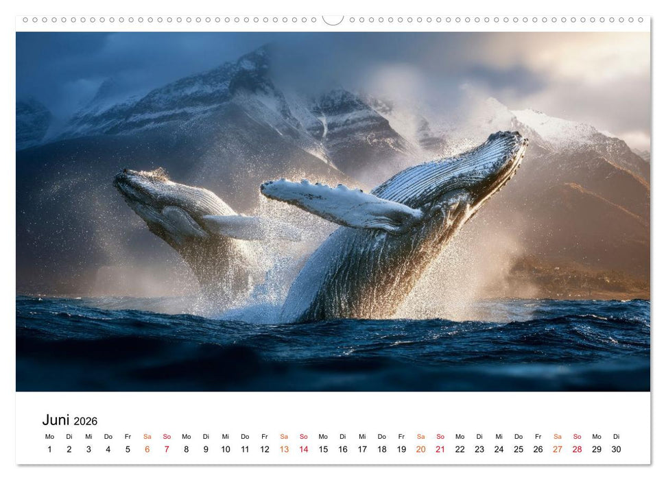 Wale - ein Jahr voller Meer (CALVENDO Wandkalender 2026)