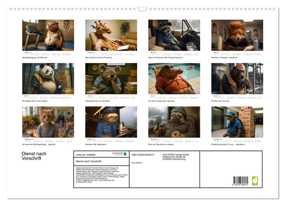 Dienst nach Vorschrift (CALVENDO Wandkalender 2026)