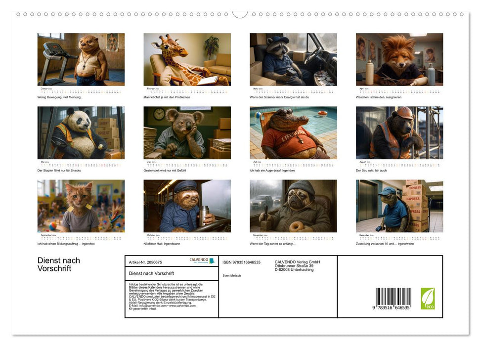 Dienst nach Vorschrift (CALVENDO Premium Wandkalender 2026)