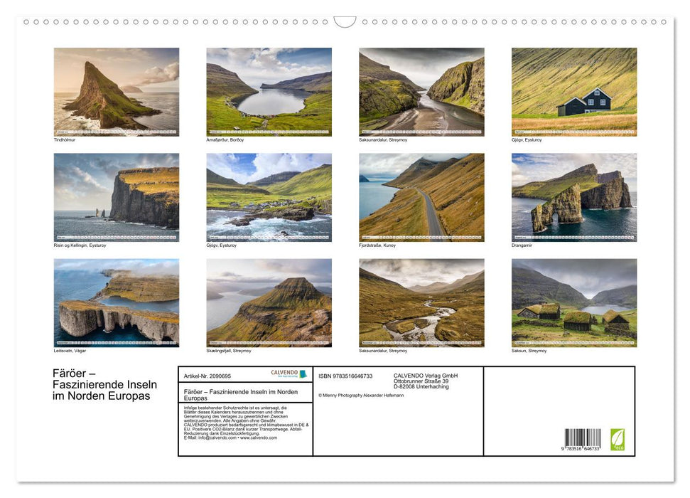 Färöer – Faszinierende Inseln im Norden Europas (CALVENDO Wandkalender 2026)