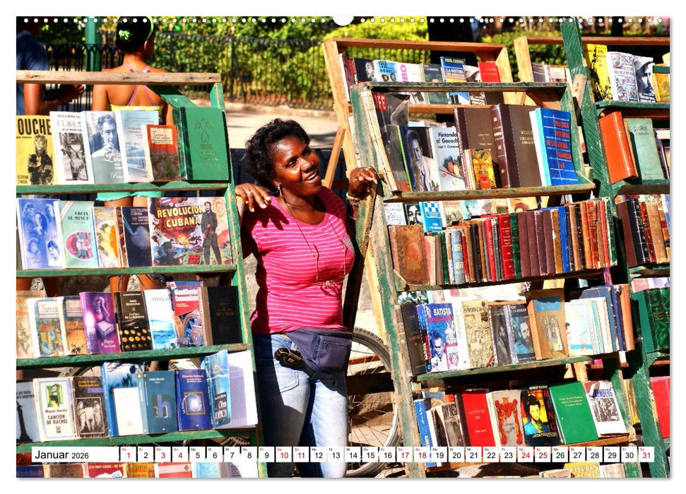 Leseland Kuba - Buchhändler in Havanna (CALVENDO Wandkalender 2026)