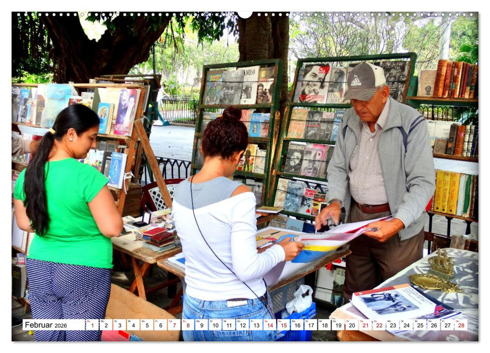 Leseland Kuba - Buchhändler in Havanna (CALVENDO Wandkalender 2026)