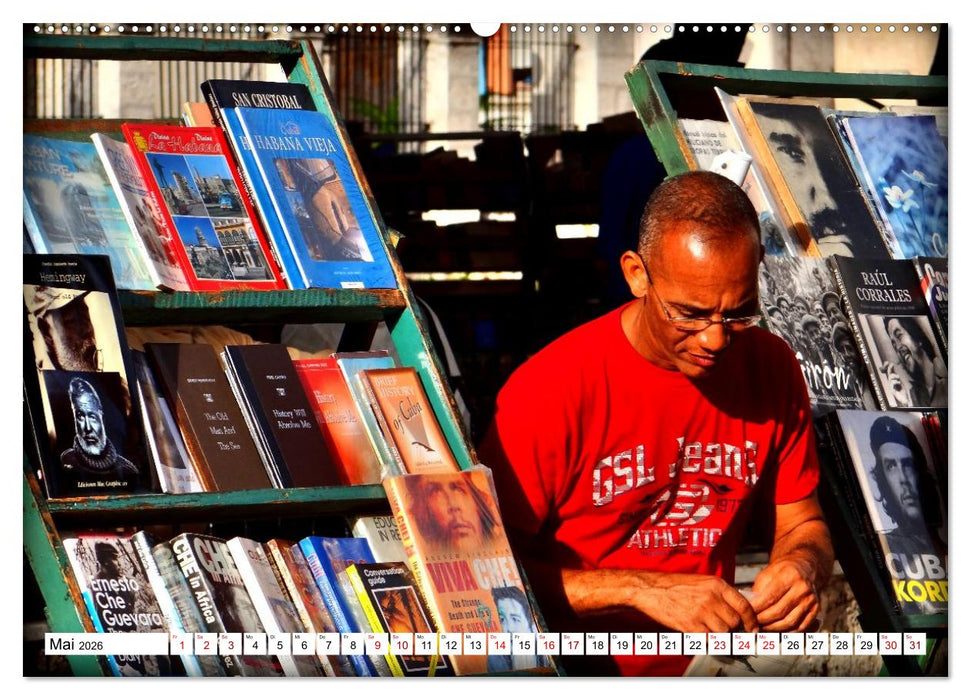 Leseland Kuba - Buchhändler in Havanna (CALVENDO Wandkalender 2026)