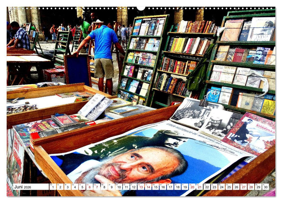 Leseland Kuba - Buchhändler in Havanna (CALVENDO Wandkalender 2026)