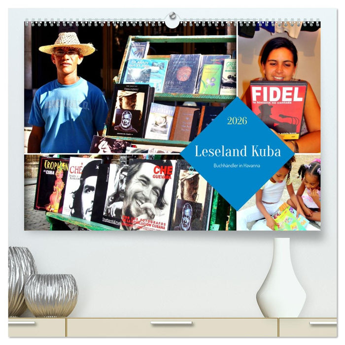 Leseland Kuba - Buchhändler in Havanna (CALVENDO Premium Wandkalender 2026)