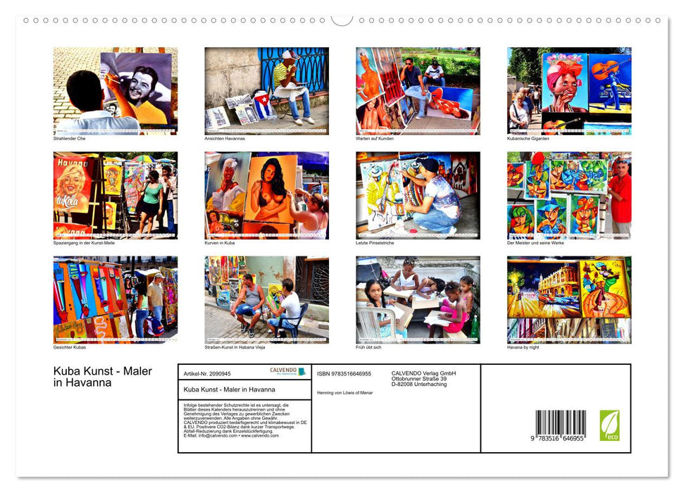 Kuba Kunst - Maler in Havanna (CALVENDO Premium Wandkalender 2026)