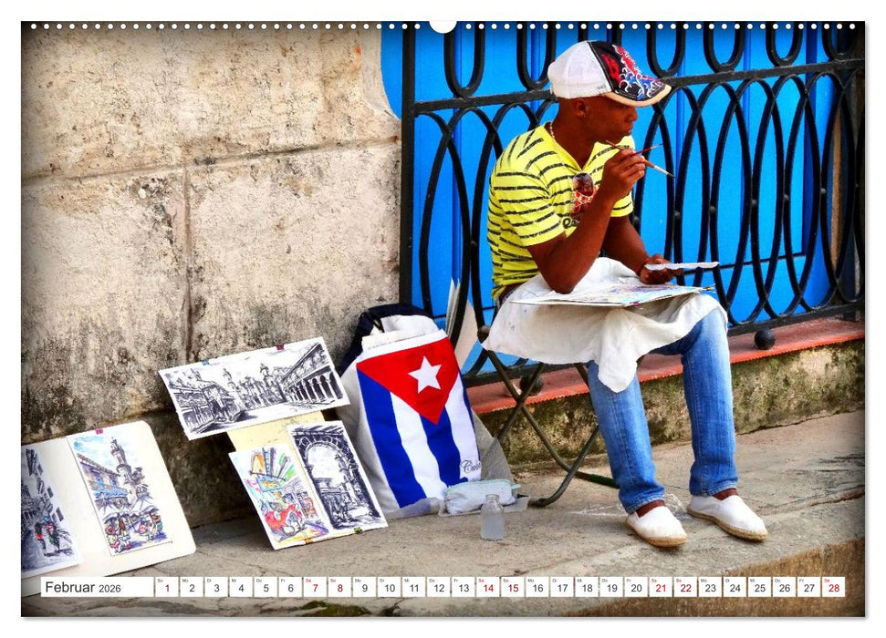 Kuba Kunst - Maler in Havanna (CALVENDO Premium Wandkalender 2026)