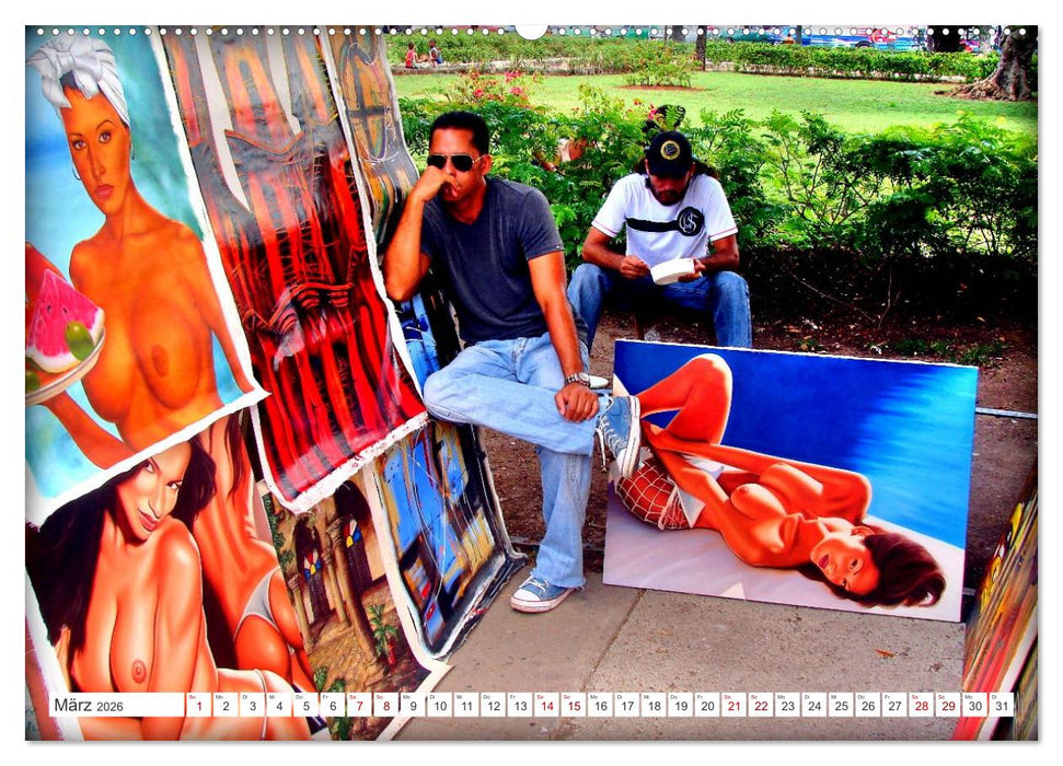 Kuba Kunst - Maler in Havanna (CALVENDO Premium Wandkalender 2026)