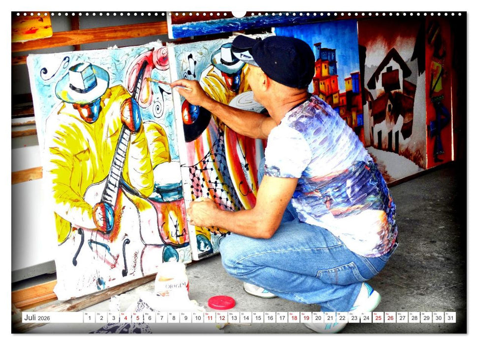 Kuba Kunst - Maler in Havanna (CALVENDO Premium Wandkalender 2026)