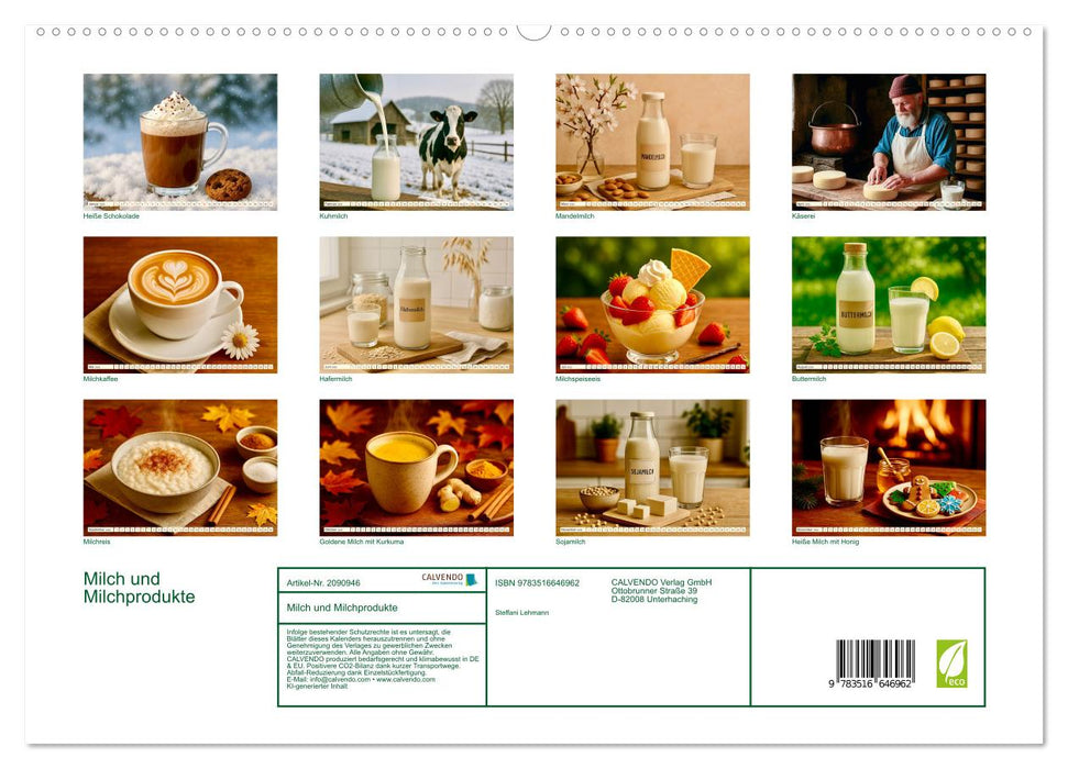 Milch und Milchprodukte (CALVENDO Premium Wandkalender 2026)