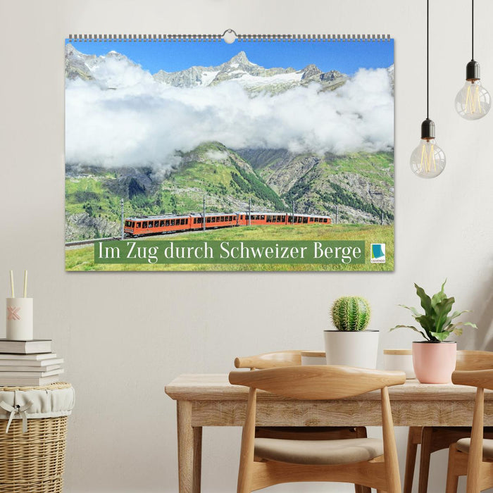 Im Zug durch Schweizer Berge (CALVENDO Wandkalender 2026)