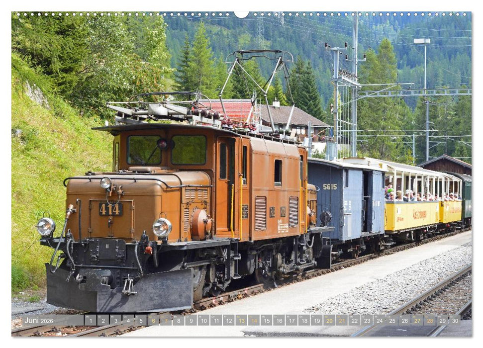 Im Zug durch Schweizer Berge (CALVENDO Wandkalender 2026)