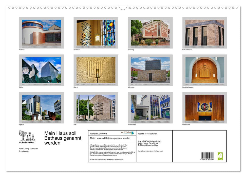 Mein Haus soll Bethaus genannt werden (CALVENDO Wandkalender 2026)