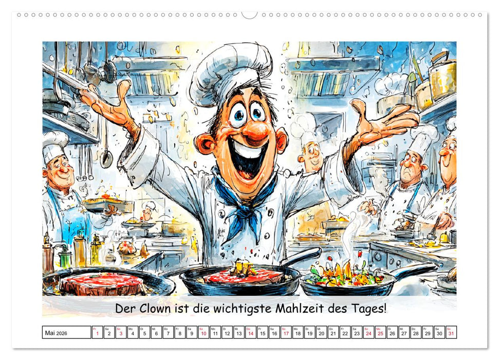 Großküche außer Kontrolle. Spaß mit heißen Töpfen und lustigen Sprüchen (CALVENDO Wandkalender 2026)