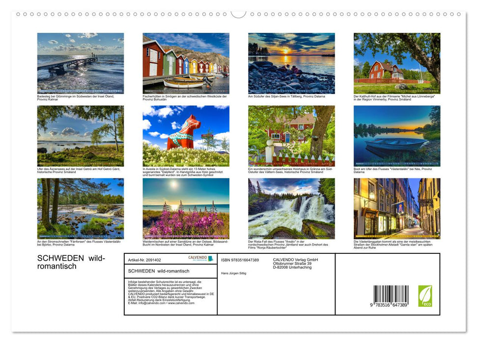 SCHWEDEN wild-romantisch (CALVENDO Premium Wandkalender 2026)