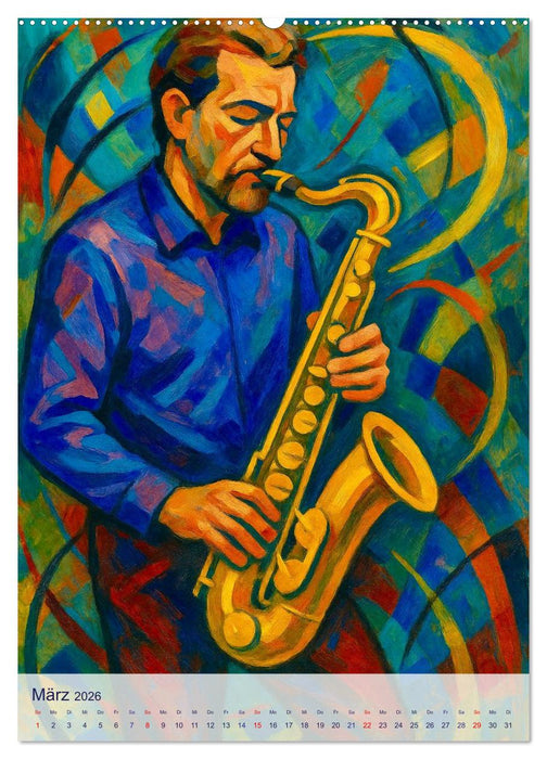 Saxophonisten. Eine Hommage an die Magie des Saxophons (CALVENDO Wandkalender 2026)