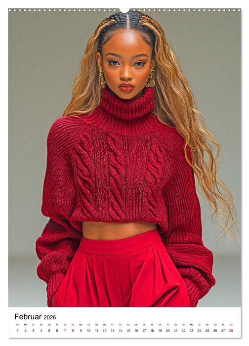 Knit Couture - Strick trifft Runway (CALVENDO Wandkalender 2026)