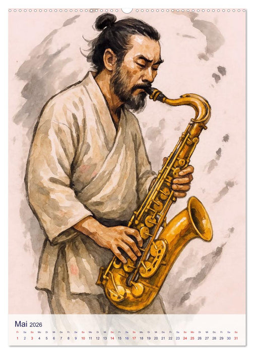 Saxophonisten. Eine Hommage an die Magie des Saxophons (CALVENDO Premium Wandkalender 2026)