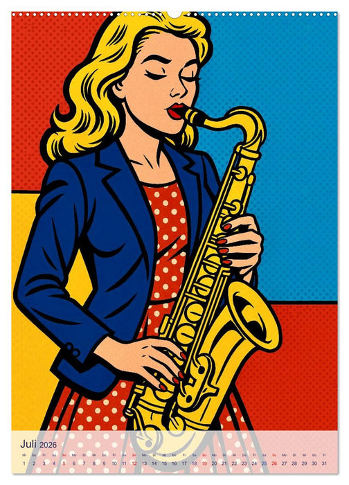 Saxophonisten. Eine Hommage an die Magie des Saxophons (CALVENDO Premium Wandkalender 2026)