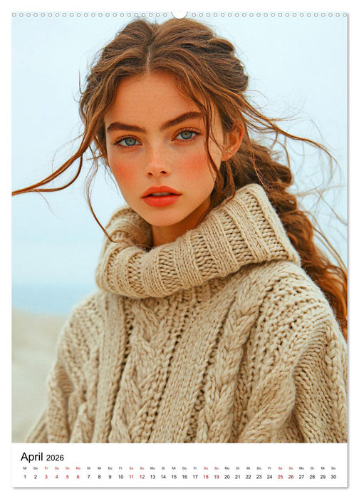 Knit Couture - Strick trifft Runway (CALVENDO Premium Wandkalender 2026)