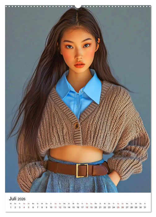 Knit Couture - Strick trifft Runway (CALVENDO Premium Wandkalender 2026)